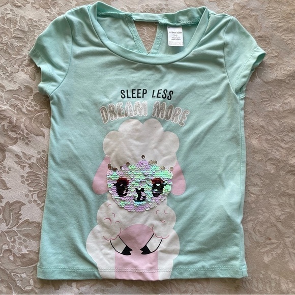 Urban Kids Sheep Sequin Pajama Set For 2T-3T Very Soft Slim Fit - Picture 14 of 16